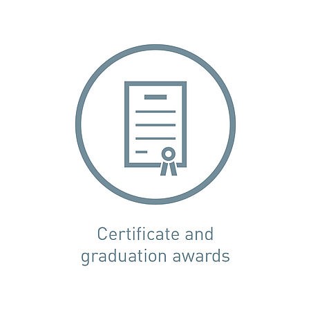 Icon certificate and graduation awards
