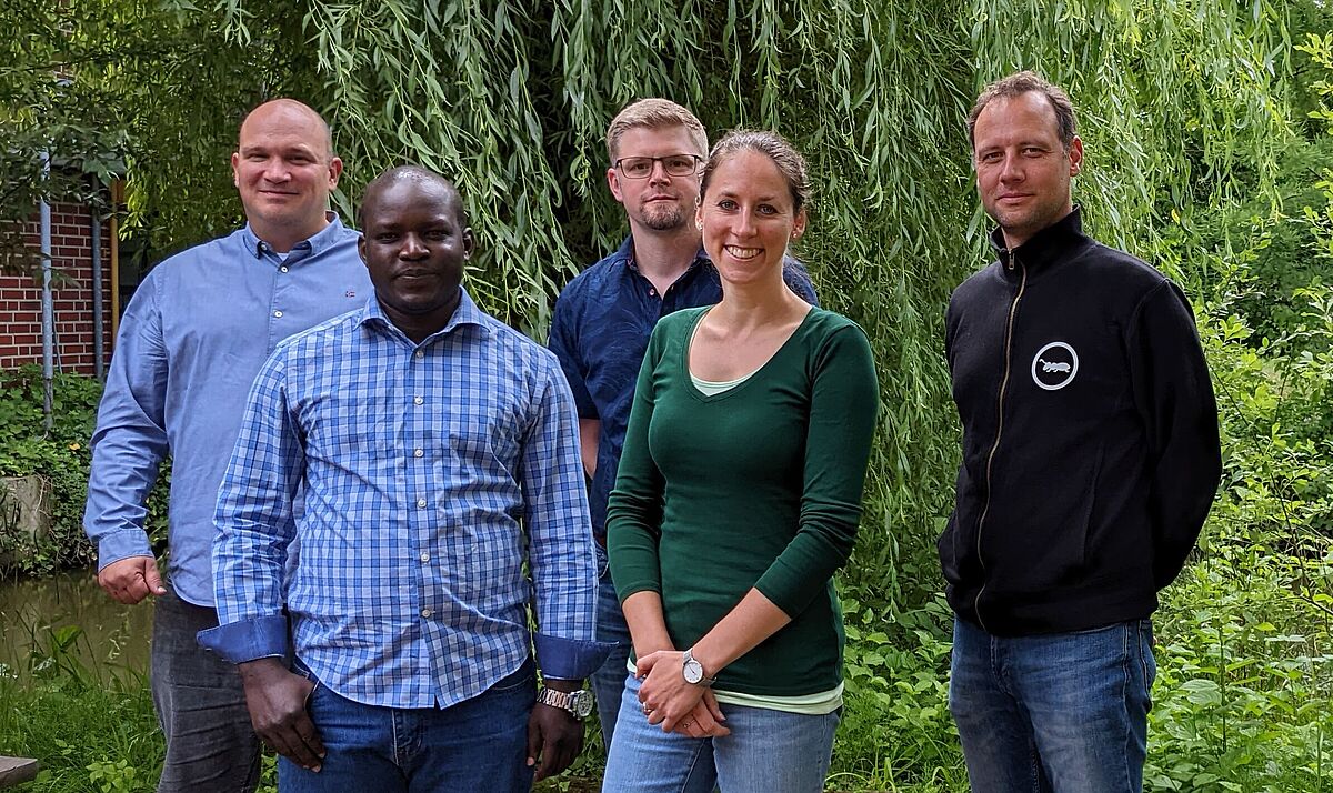 From left: Florian Weßling, Justine Olweny, Andreas Keuter, Katharina Schier and Tobias Fuest