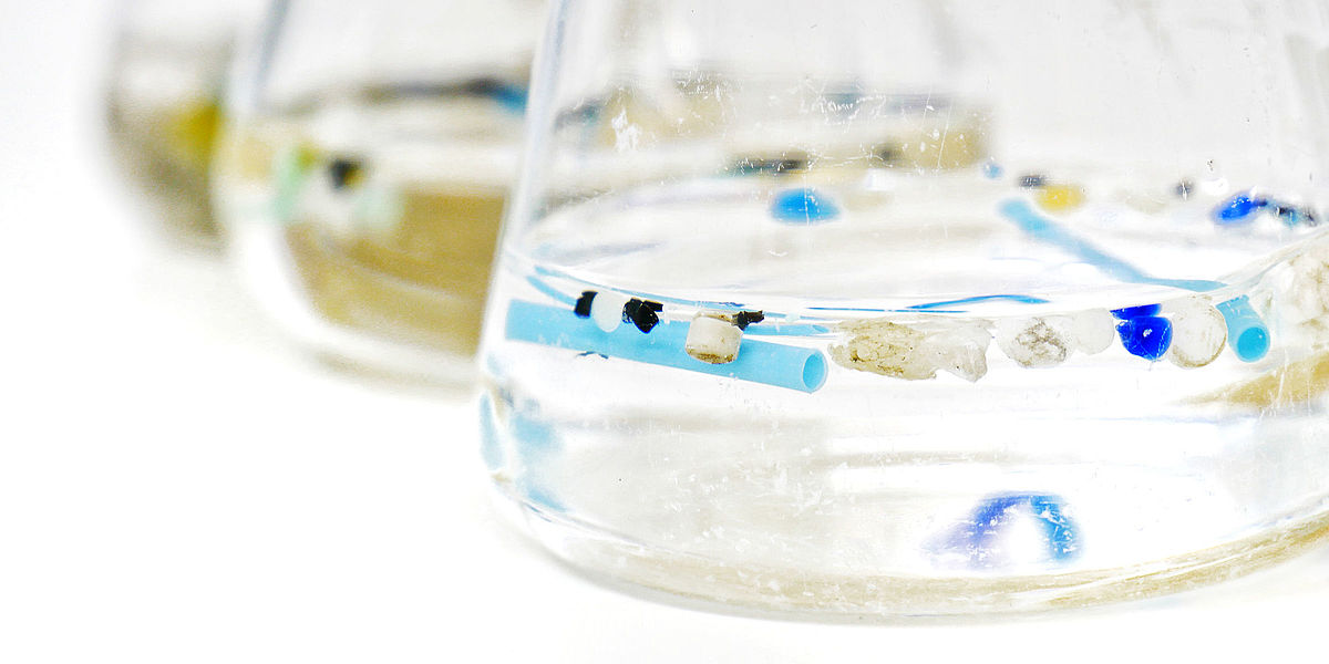 Microplastics in a test tube