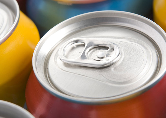 Drinks cans are food contact materials made of metal