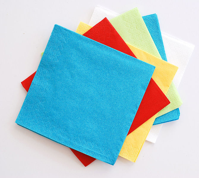 paper napkins are disposable food contact materials