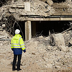 WESSLING employee on a construction site