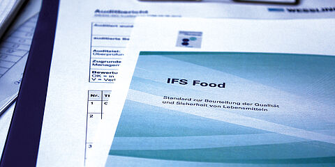 IFS Food Standard form for assessing the quality and safety of foods