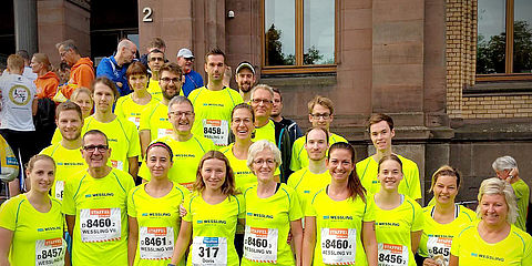 Wessling employees as participants in a marathon