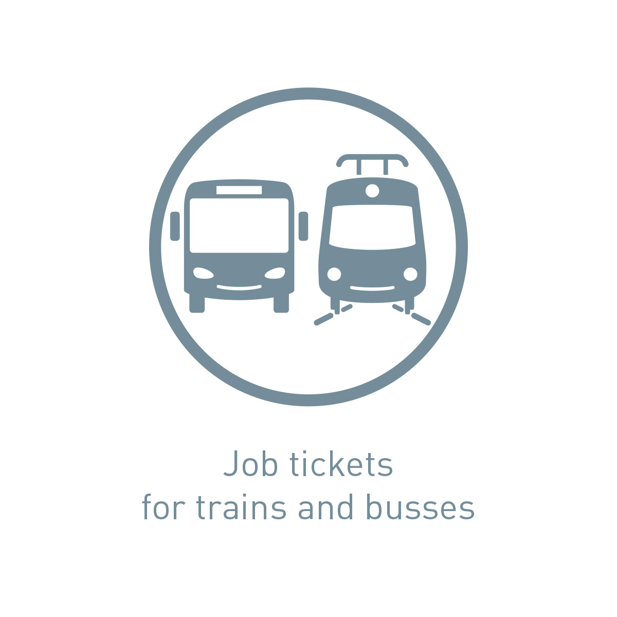 Icon job tickets for trains and busses